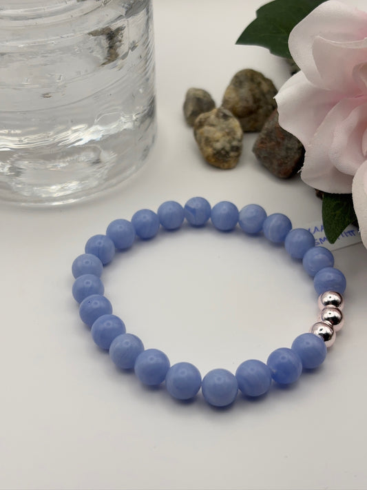 BLUE - bracelet made of Howlite stone