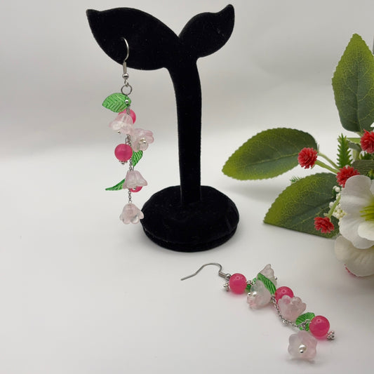 CURRANT FLOWER Earrings - Glass 9.5cm