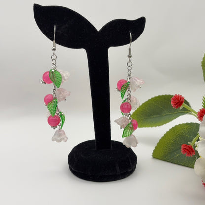 CURRANT FLOWER Earrings - Glass 8.5cm