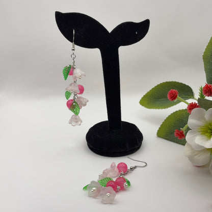 CURRANT FLOWER Earrings - Glass 8.5cm