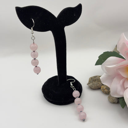 ROSE QUARTZ &amp; HEMATITE Earrings