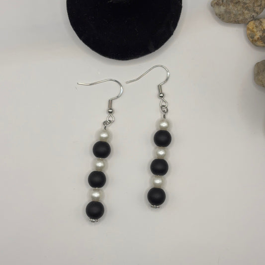 BLACK STONE Earrings - Black Stone