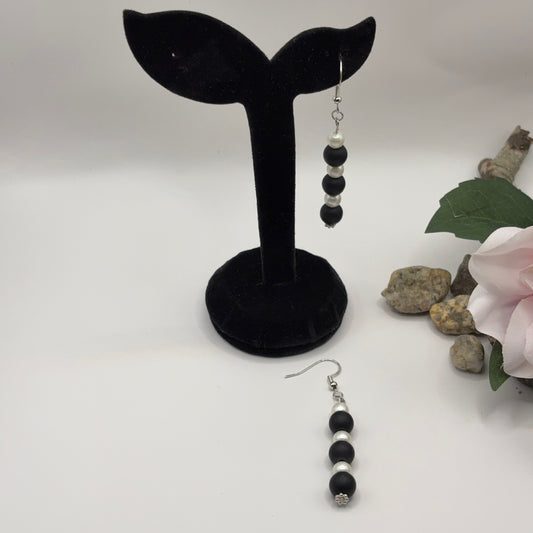 BLACK STONE Earrings - Black Stone
