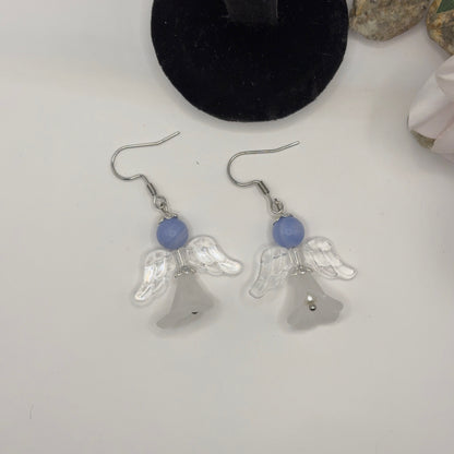 ANGEL Korvakorut - Akaatti & Lasi 5cm