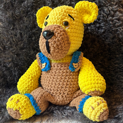 PUUHA-NALLE - Virkattu koristehahmo