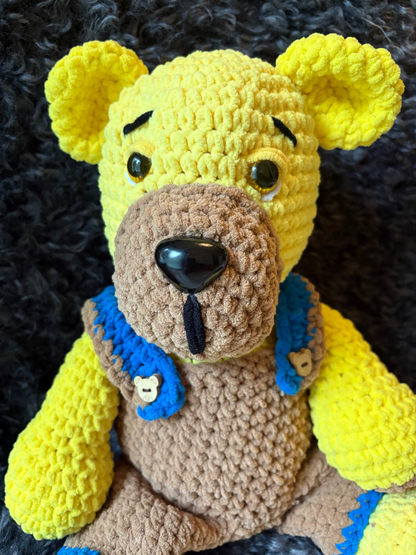 PUUHA-NALLE - Virkattu koristehahmo