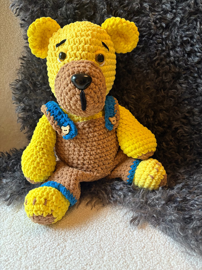 PUUHA-NALLE - Virkattu koristehahmo