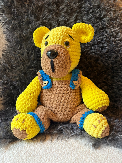 PUUHA-NALLE - Virkattu koristehahmo