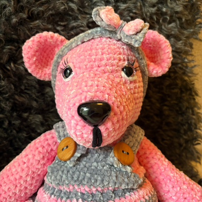 Nalle Hahmo - Perinteinen Virkattu Käsityöhahmo