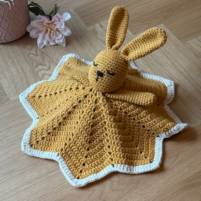 SLEEPING DOLL brown - Crocheted from Cotton Yarn Handmade