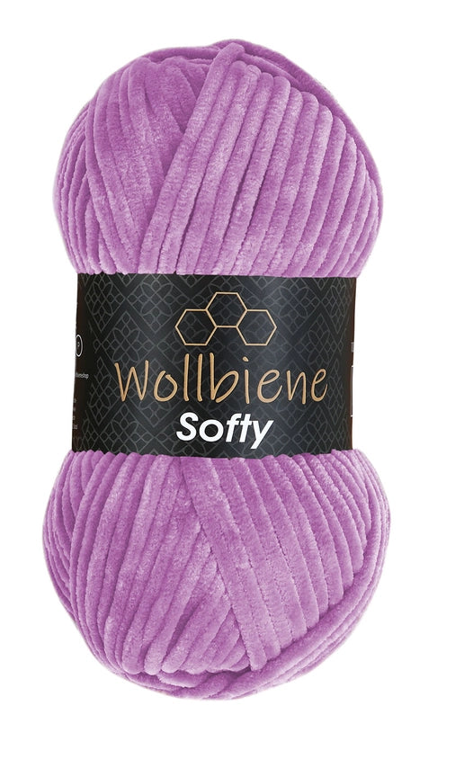 Wollbiene Softy Chenille Lanka 100g - Vaalea lila 86