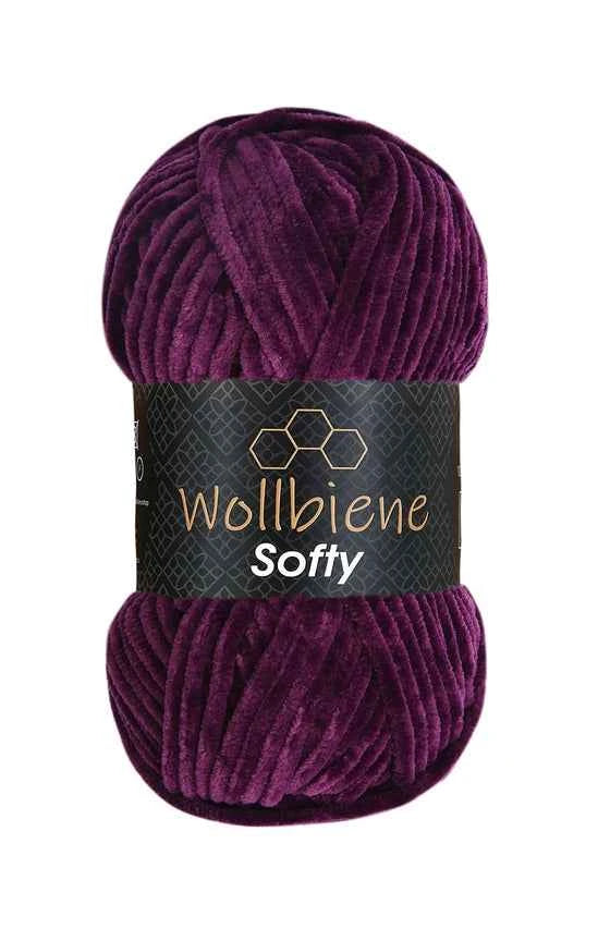 Wollbiene Softy Premium Bulky Samettilanka 100g - Violetti 87