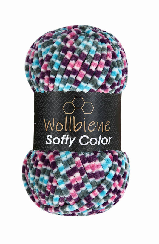 Wollbiene Softy Color Chenille Wool 100g - Pehmeä Neulonta Lanka