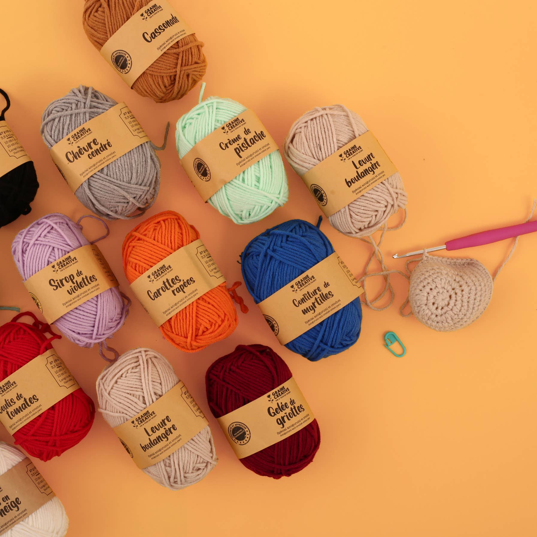 Graine Créative Valkoinen Puuvillalanka 27g n. 55m - Amigurumi
