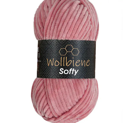 Wollbiene Softy Chenille Lanka 100g - Ruusu 37