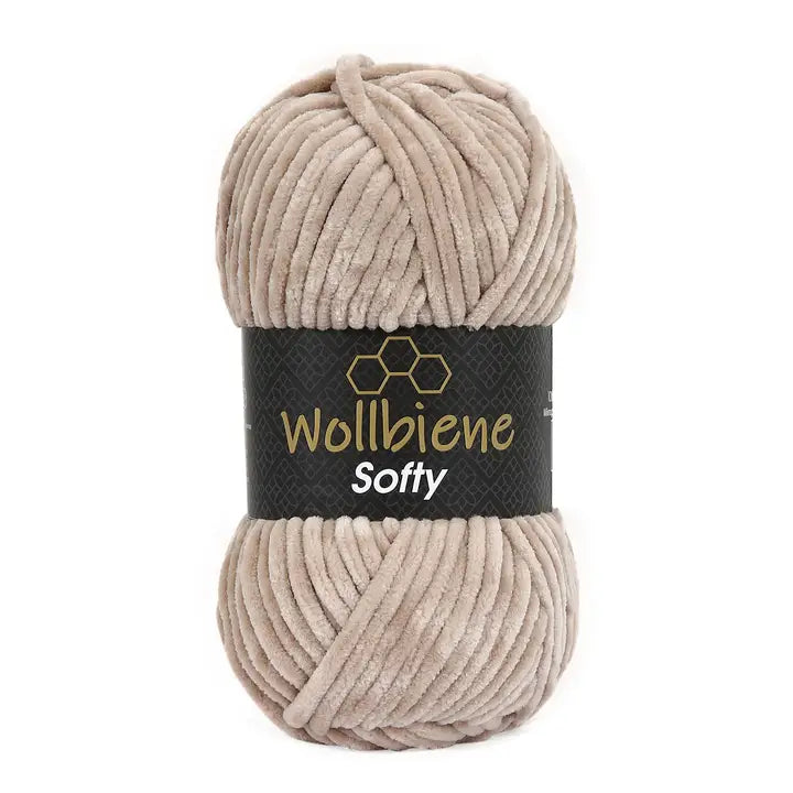 Wollbiene Softy Chenille Lanka 100g - Beige 91