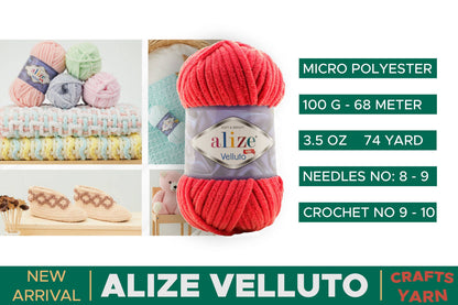 ALIZE Velluto - Pehmeä Samettilanka 100g
